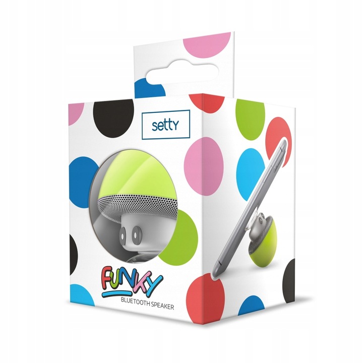 Głośnik Bluetooth Grzybek zielony mały z przyssawką dla dzieci na prezent