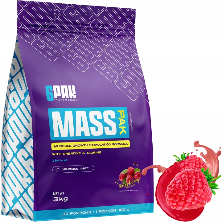 MASS PAK 3KG GAINER COMPLEX BIAŁKO KREATYNA MASA