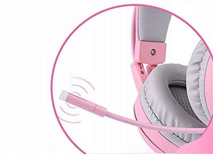 SŁUCHAWKI GAMINGOWE USB KOCIE USZY LED WIBRACJE !!