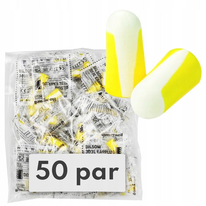 Zatyczki do uszu do spania, Stopery do uszu Honeywell Bilsom 303 L 50 Par