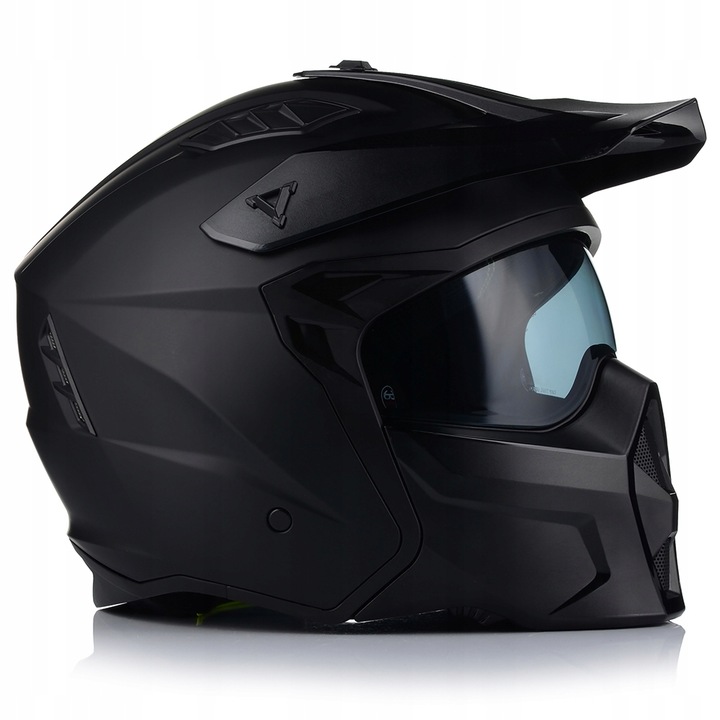 KASK MOTOCYKLOWY 4w1 VITO PREDATOR MATT ODPINANA SZCZĘKA + DASZEK + 2xSZYBA