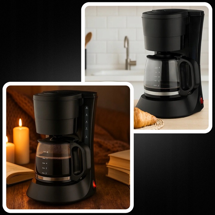 EKSPRES DO KAWY HERBATY KUCHENNY PRZELEWOWY 600ML BLOKADA KAPANIA 600W