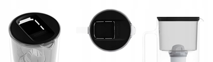 Dzbanek filtrujący szklany Wessper 3l Czarny + 10x Filtr aquaclassic