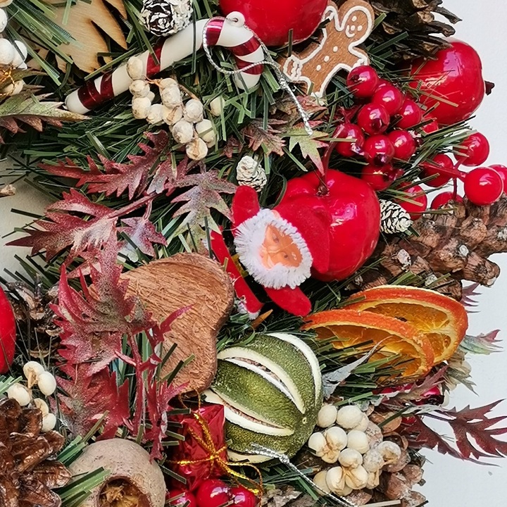 Wianek wieniec stroik 42 cm bożonarodzeniowy świąteczny