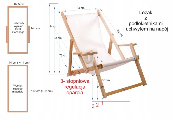 Leżak z nadrukiem prezent na Dzień Taty LP 021