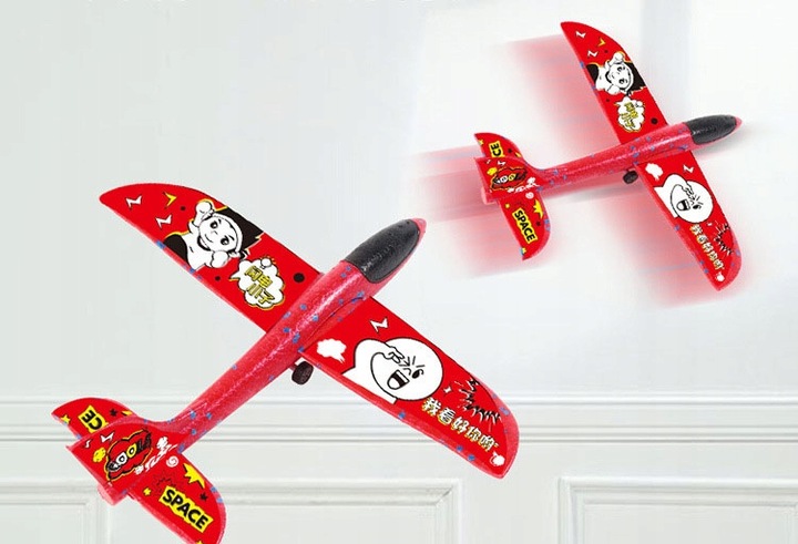 Samolot Styropianowy Wyrzutnia Duzy 35x32cm - Idealny prezent dla dzieci