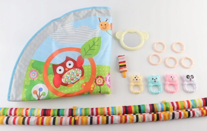 Mata Edukacyjna Miękka Interaktywna Grzechotki Lusterko