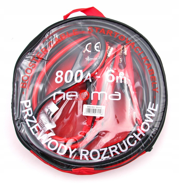 KABLE PRZEWODY ROZRUCHOWE 800A 6 METRÓW 2x 6m 16mm