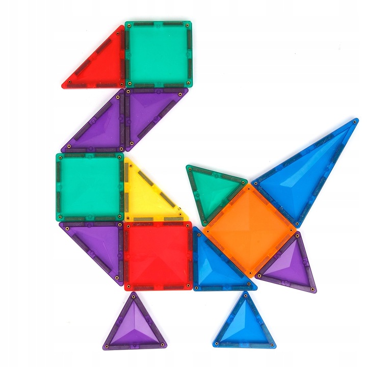 KLOCKI MAGNETYCZNE DUŻE konstrukcyjne Magtiles 32