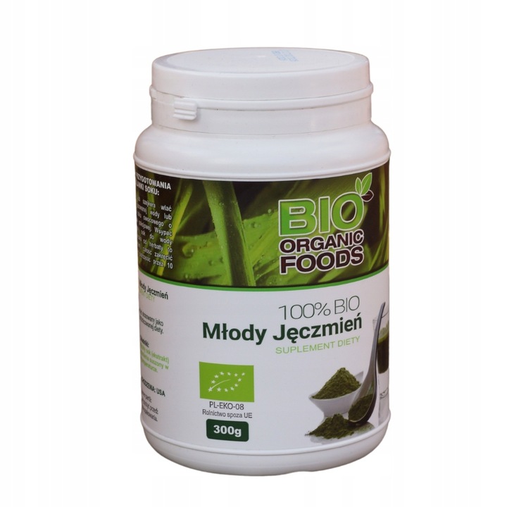 Młody jęczmień Bio Organic Foods proszek 300 g