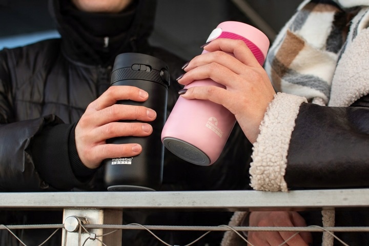 KUBEK TERMICZNY TERMOS NA KAWĘ HERBATĘ MAJESTIC SPORT NORD 420 ML