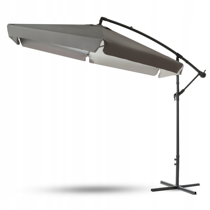 PARASOL OGRODOWY 3.5 M SKŁADANY WERONA DUŻY SZARY