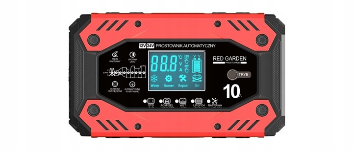 Prostownik SAMOCHODOWY AUTOMATYCZNY Z FUNKCJĄ NAPRAWY AKUMULATORÓW 12V 24V