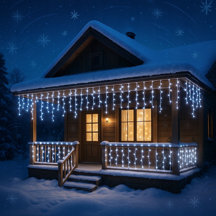 SOPLE FLASH 500 LED ZEWNĘTRZNE BIAŁE ZIMNE CHOINKOWE lampki z Flashem GRUBE