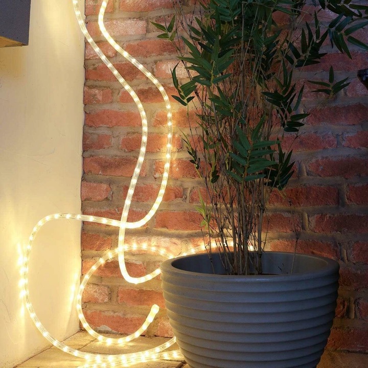 Wąż świetlny lampki choinkowe LED 20 m Ciepło Biały