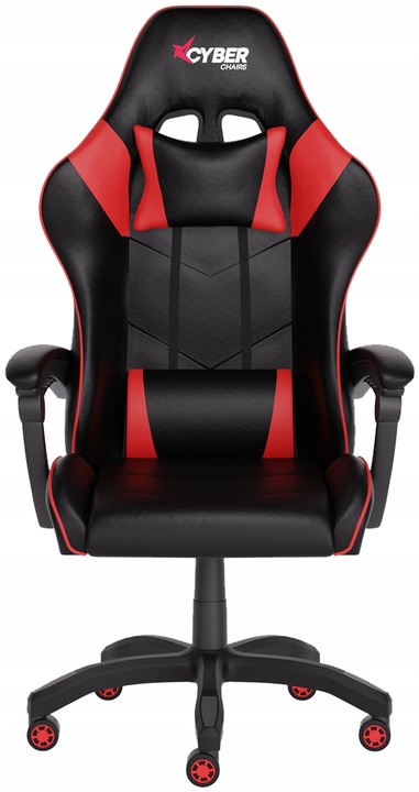 FOTEL GAMINGOWY CYBER CHAIRS X-LOGIC RED - BIUROWY