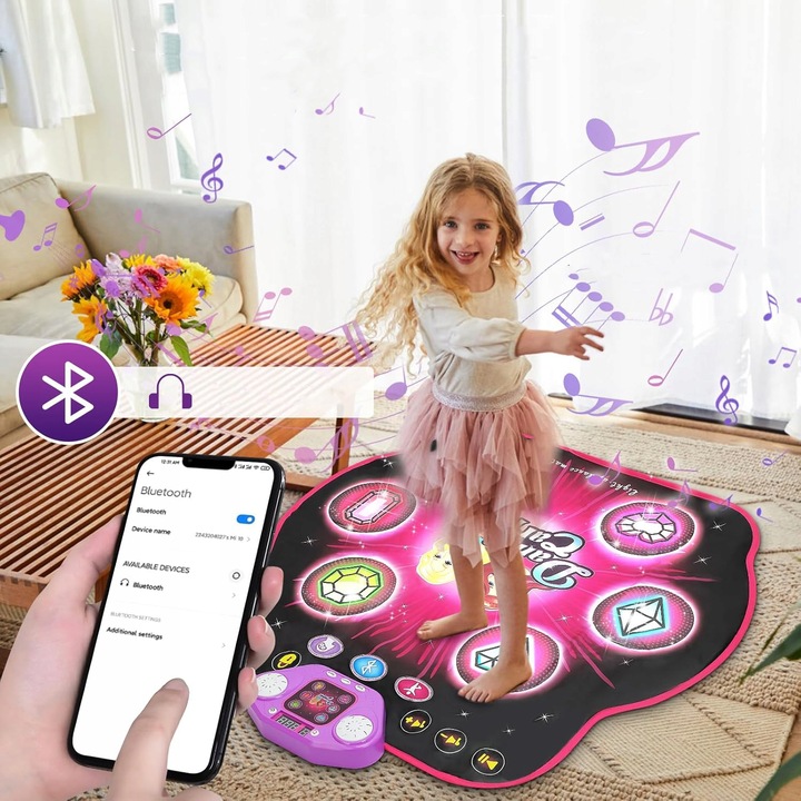 MATA DO TAŃCA ELEKTRONIKA Z MUZYKĄ BLUETOOTH DLA DZIECI PREZENT URODZINOWY