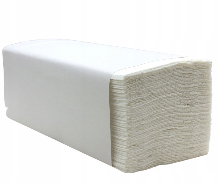 BIAŁE RĘCZNIKI PAPIEROWE SKŁADANE 100% CELULOZA