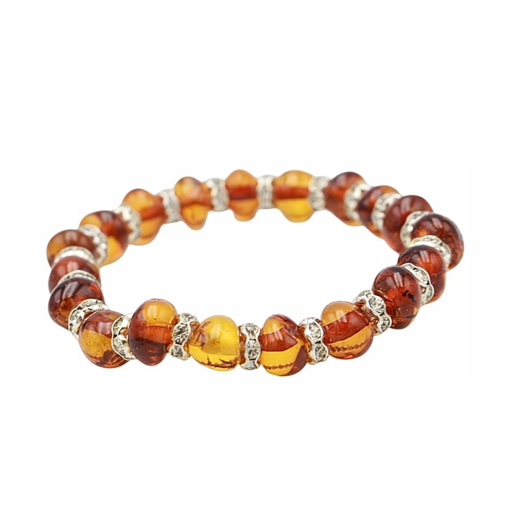 BRANSOLETKA NA ZĄBKOWANIE DLA DZIECKA BURSZTYNOWA