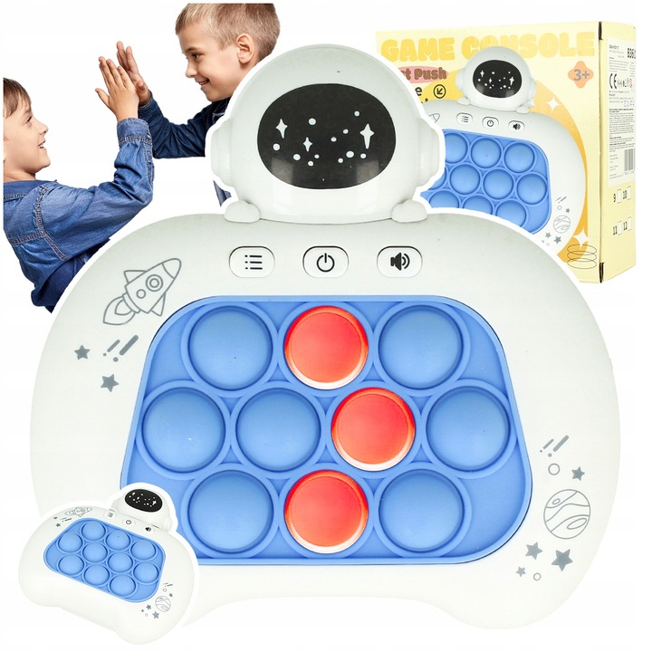 GRA Zręcznościowa POP IT POPIT ELEKTRYCZNA LED Prezent Dla 5 6 7 8 9 latka