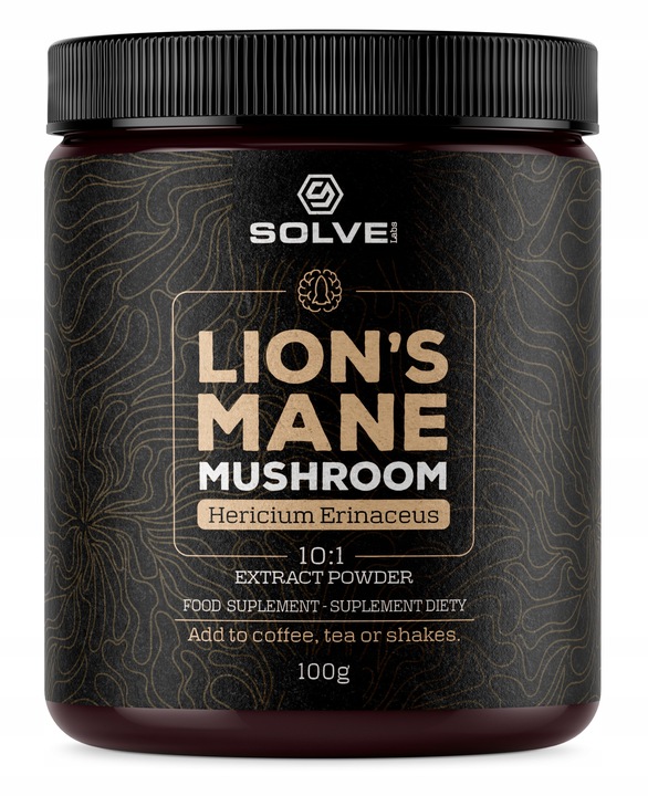 LION'S MANE 10:1 SOPLÓWKA JEŻOWATA 100G SOLVE LABS