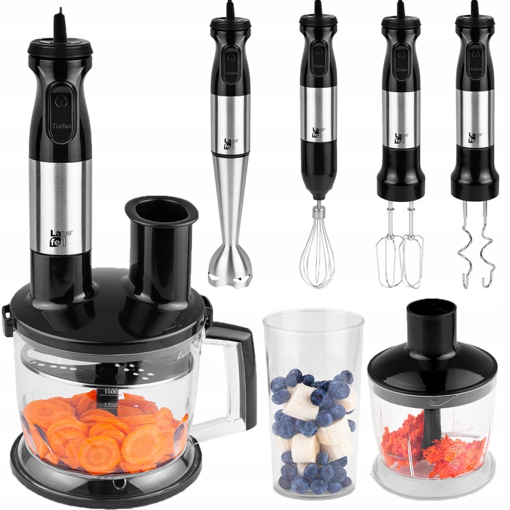 BLENDER RĘCZNY MIKSER TURBO ROBOT MALAKSER WIELOFUNKCYJNY 10w1 2 TARCZE