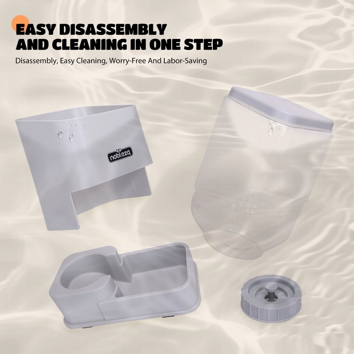 DOZOWNIK KARMY I WODY AUTOMATYCZNY PODAJNIK MISKA DLA PSA 2 x 3,8L szary