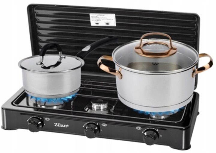 KUCHENKA GAZOWA 3 PALNIKI PRZENOŚNA + WĄŻ REDUKTOR