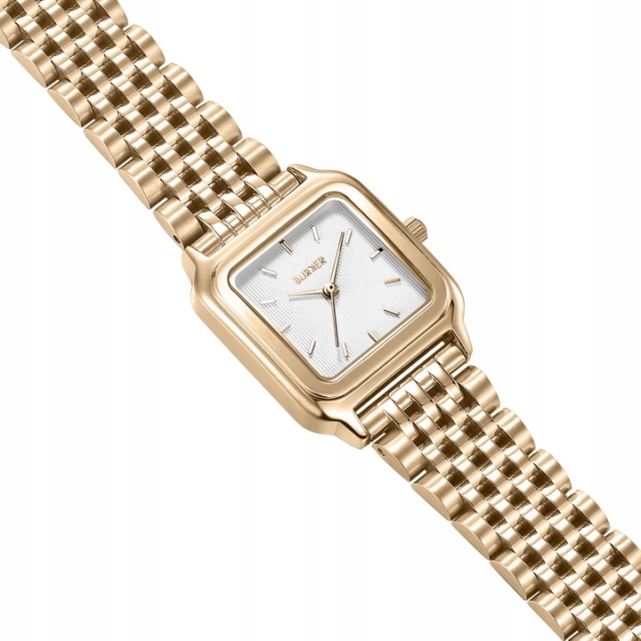 BURKER Zegarek Damski - Bransoleta ogniwowa - Macy Biały złoty