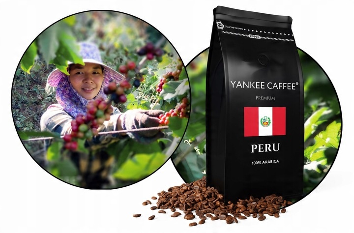 Kawa ziarnista 1kg 100% Arabica świeżo palona Peru Do ekspresu