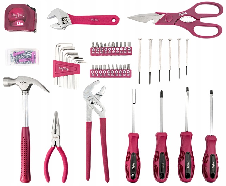ZESTAW RÓŻOWYCH NARZĘDZI DLA KOBIET 135 ELEMENTÓW