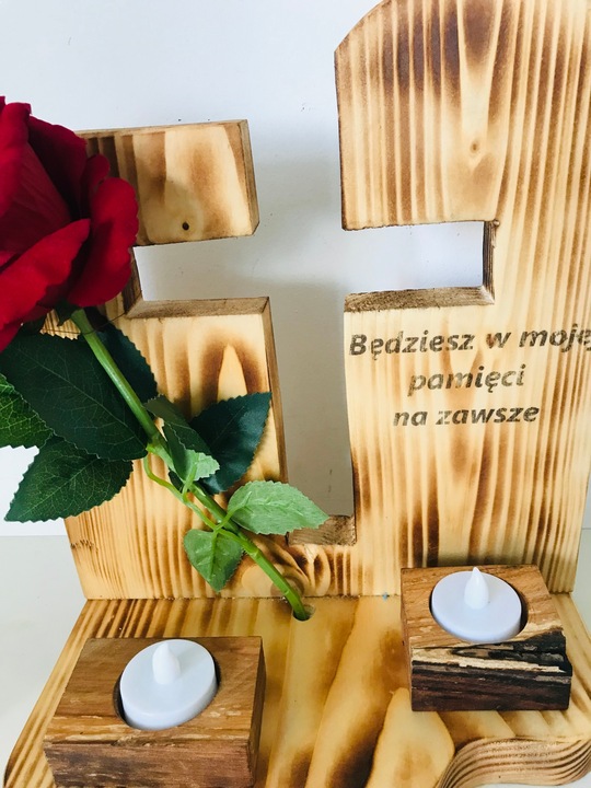 STROIKI na GRÓB STROIK na CMENTARZ KRZYŻ w drewnie