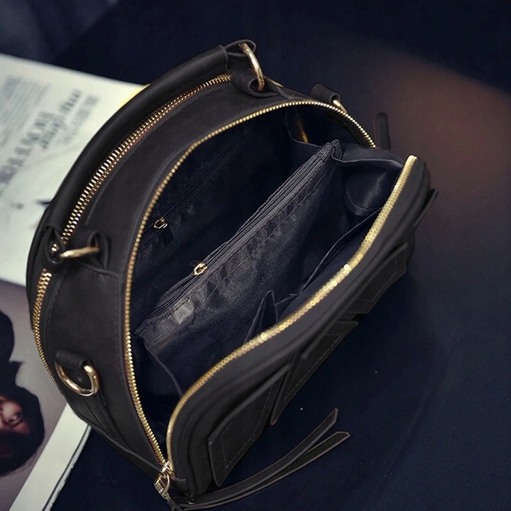 TOREBKA DAMSKA CZARNA Na Ramię do Ręki Klasyczna KUFEREK PREZENT DLA KOBIET