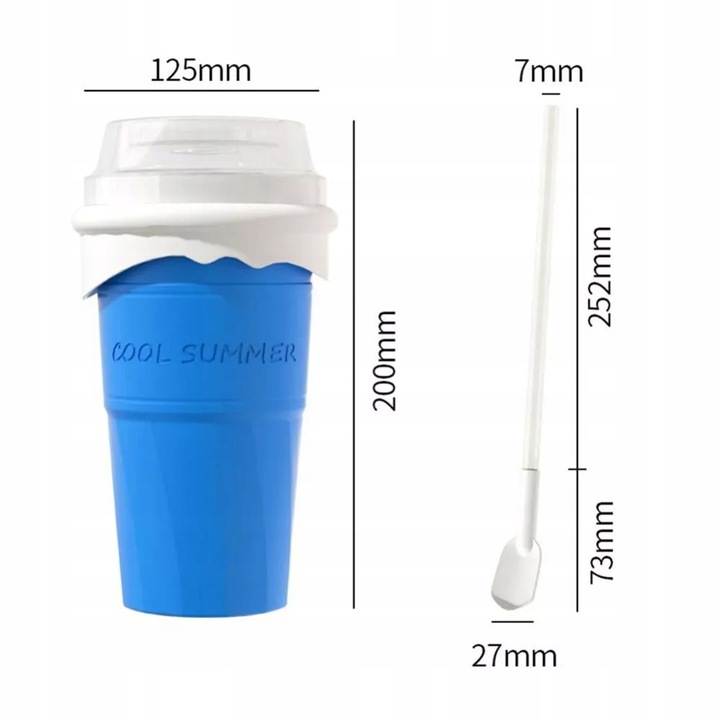 KUBEK DO ROBIENIA LODÓW GRANITY SORBETÓW SLUSHY KOKTAJLI MROŻONYCH 500ML