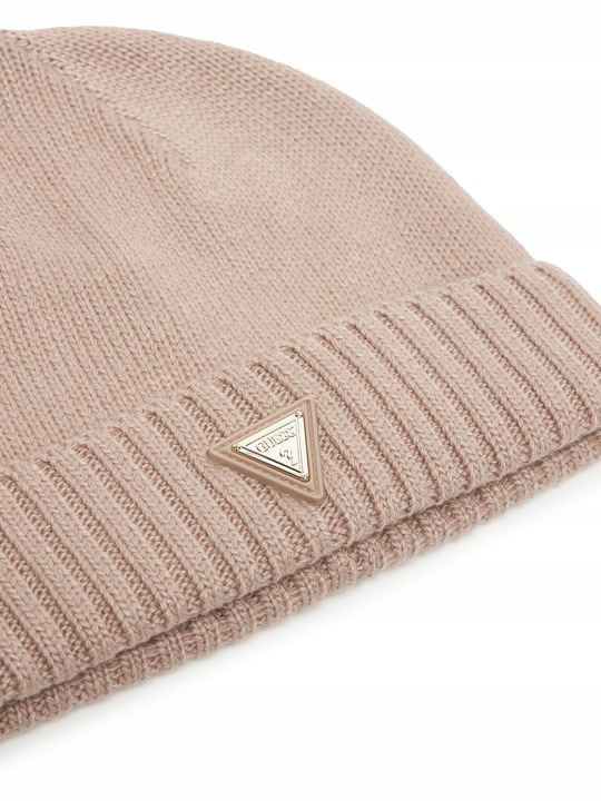 Czapka zimowa Guess Beanie na zimę Damska Modna Ciepła V4BZ08Z39B0 Beżowa
