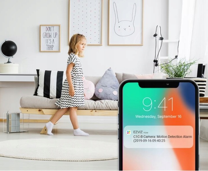 Kamera WiFi C1C-B EZVIZ FHD Mikrofon Głośnik Wewnętrzna magnetyczna