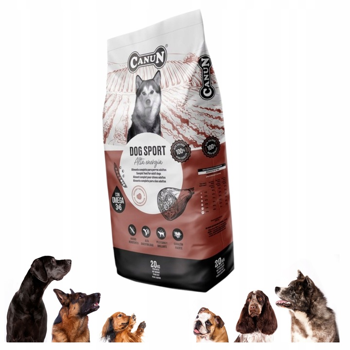 Canun dog menu sucha karma pełnoporcjowa dla psów sportowych WOŁOWINA 20kg