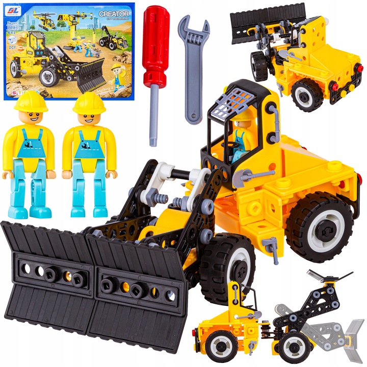 MEGA ZESTAW Klocki Konstrukcyjne do SKRĘCANIA dla Dzieci Narzędzia 223 el.