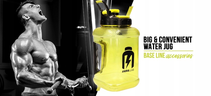 WATER JUG NA WODĘ BIDON BUTELKA Z MIARKĄ 1,89l WBUDOWANY POJEMNIK hiro