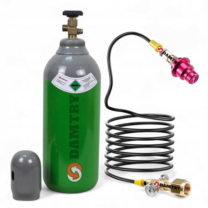 Butla CO2 pełna 8l 6kg Beczułka i Przewód 2,5m z Adapterem Quick Connect