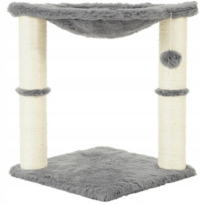 DRAPAK DLA KOTA NISKI Z ZABAWKAMI LEGOWISKIEM 2 POZIOMY SZNUREK JUTOWY 45cm