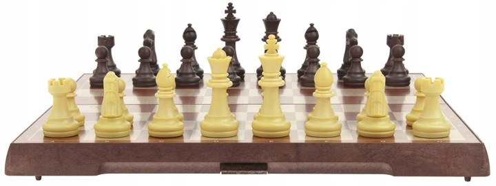 Szachy Warcaby Magnetyczne Klasyczne Duże na Magnes Gra 2w1 31x31 cm