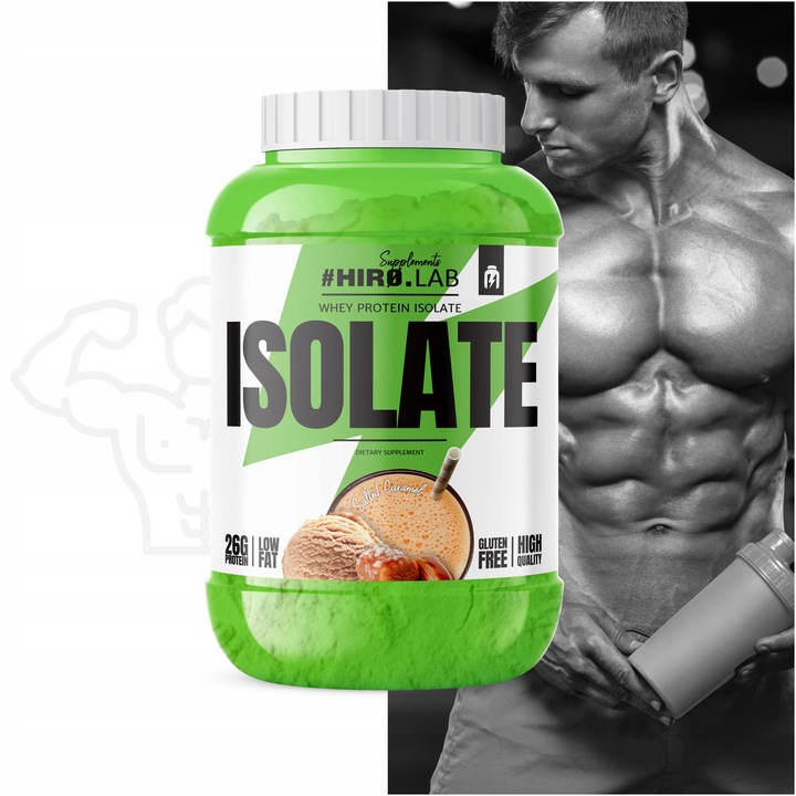 Izolat Białka BIAŁKO 1800 g wpi iso Whey Protein Isolate SŁONY KARMEL HIRO
