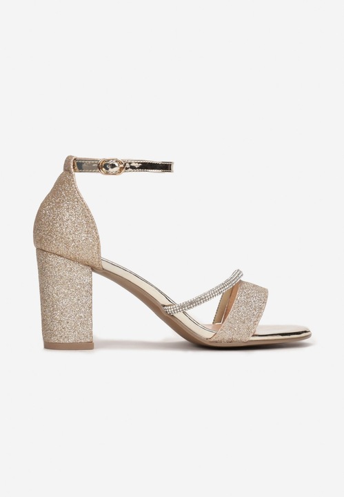 Born2Be Złote Sandały damskie 37 Elegancki