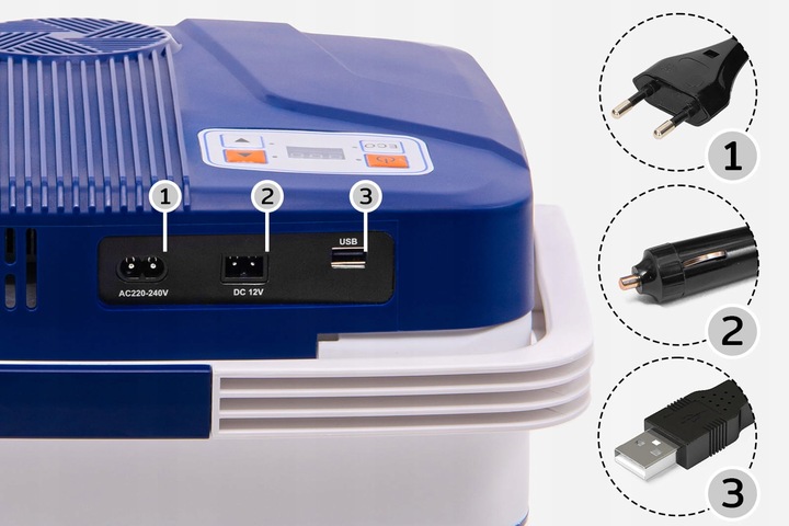 TURYSTYCZNA LODÓWKA 32L USB WYŚWIETLACZ + GRATIS