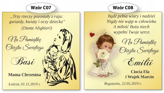 PAMIĄTKA CHRZTU CHRZEST ŚWIĘTY ANIOŁEK ANIOŁ STRÓŻ