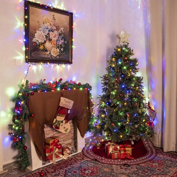 LAMPKI CHOINKOWE Z FLASH ŚWIATEŁKA WIELOKOLOROWY ~21M 300LED ZEW/WEWNĘTRZNE