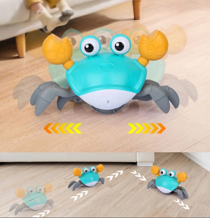 KRAB ŁAZIK PEŁZAJĄCY INTERAKTYWNY Z DZWIĘKIEM i ŚWIATŁEM LED