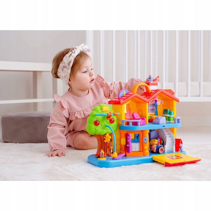 Odkrywczy Domek zabawka interaktywna edukacyjna dla dzieci 12m+, Dumel