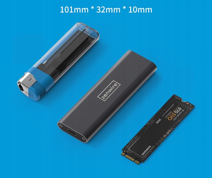 Adapter dysku Kieszeń na dysk SSD m.2 USB-C obudowa m2 SATA NGFF USB 3.0
